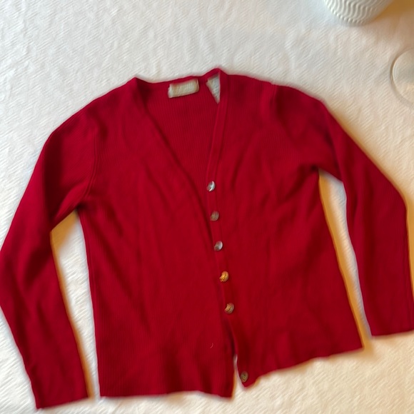 KATE HILL ITALIAN MERINO WOOL CARDIGAN - Picture 1 of 5